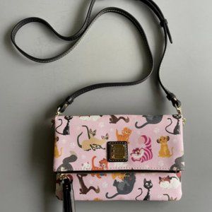 Dooney & Burke Cats Foldover Crossbody Purse NWOT